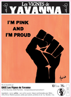 Label of I'm Pink and I'm Proud 2024, chilled red Grolleau Gris by Les Vignes de Yavanna, Anjou