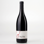A bottle of Reyter Lakrez from the Loire Valley, featuring a dark glass body, black foil, and a white label with red floral accents, set against a clean white background.