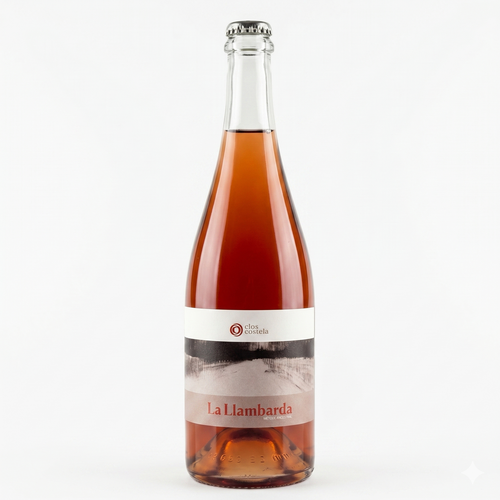 Sparkling rose bottle