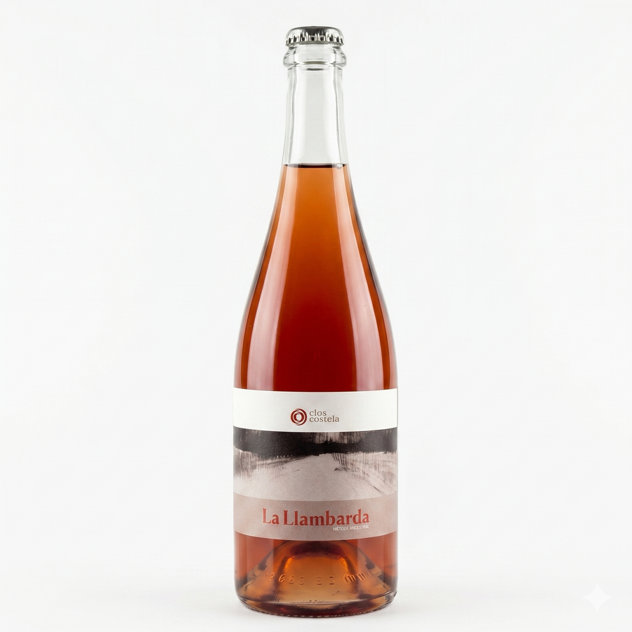 Sparkling rose bottle