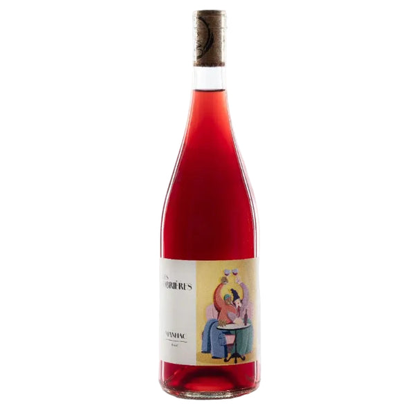 Red wine bottle of Manhac from Les Obrieres
