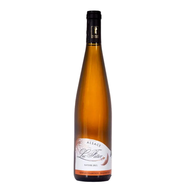 Bottle of Gewurztraminer Orange wine