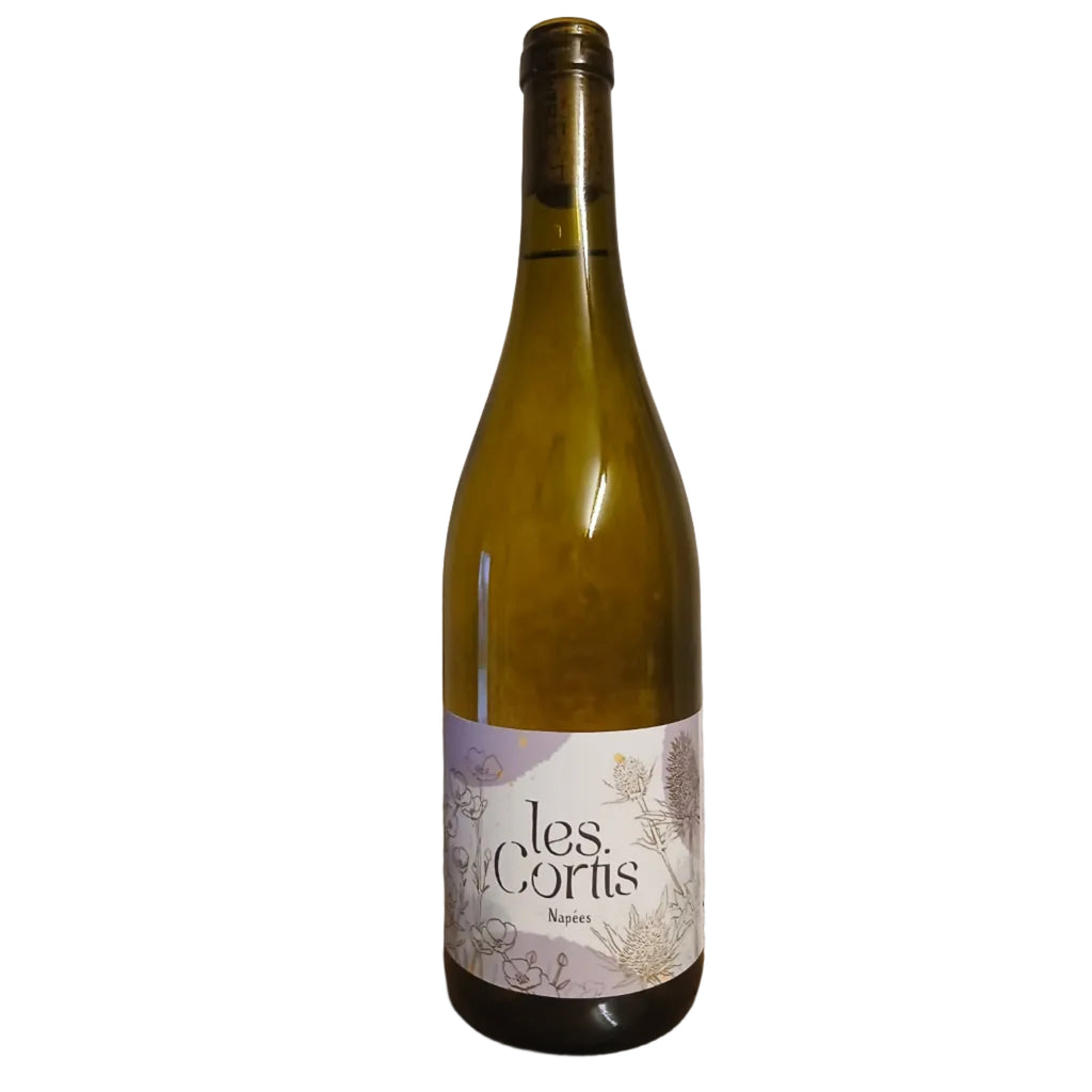 Napees Wine bottle with 'les Cortis' label 