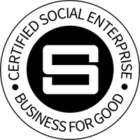 Certified Social Enterprise logo with text 'Certified Social Enterprise' and 'Business for Good'.
